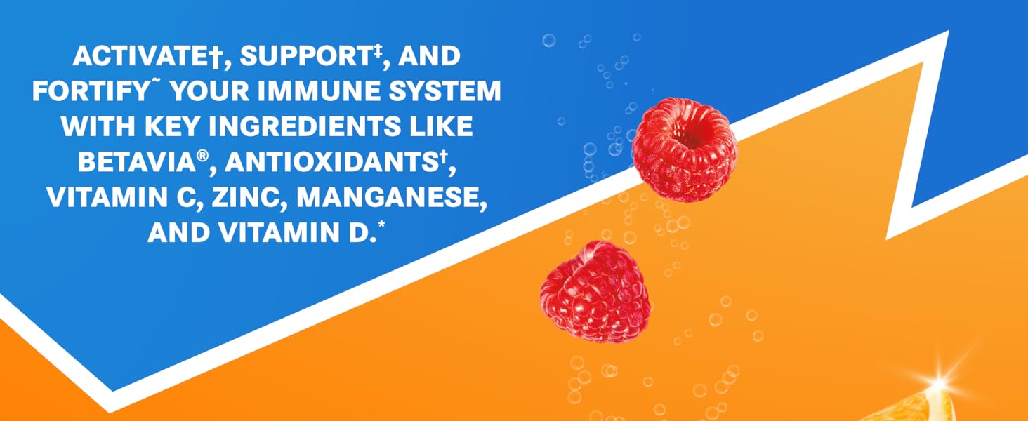 emergen-c triple action formula activates, supports, and fortifies your immune system
